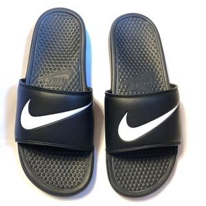 Men’s Benassi Just Do It Athletic Sandal Slide Black/White sz 11